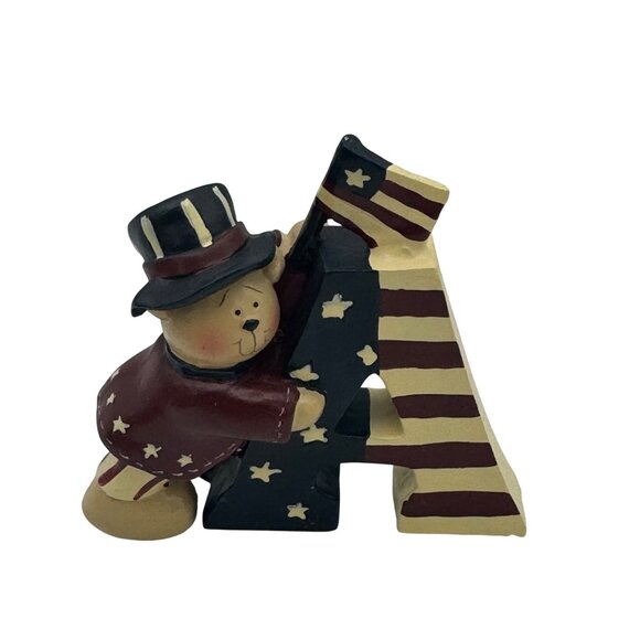 Terry's Village Set Of 3 Resin Patriotic Uncle Sam USA Figurine Bears July 4th - Picture 6 of 7